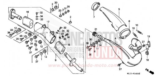 EXPANSION CHAMBER CR500RT de 1996